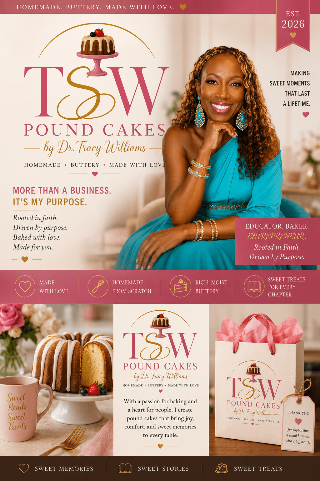 TSW Pound Cakes by Dr. Tracy Williams brand portrait